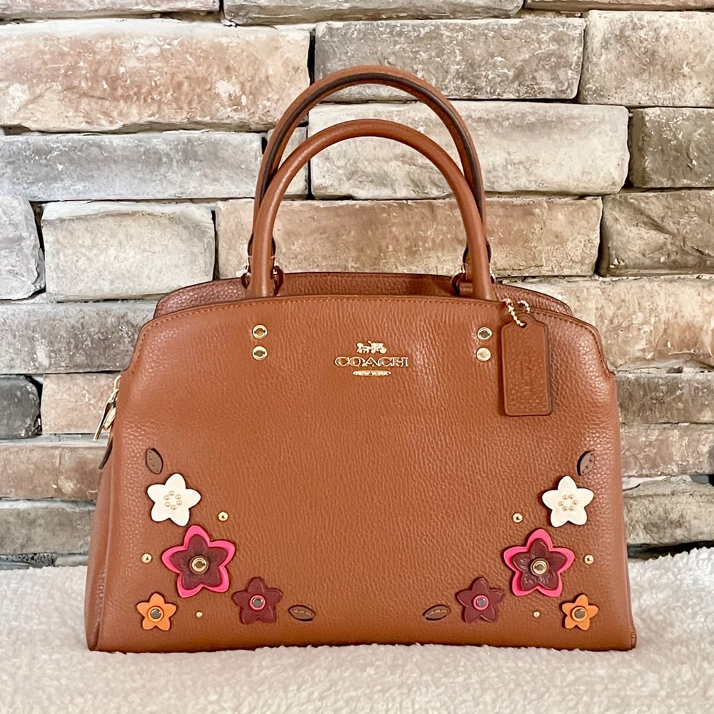 NEW✨Coach Lillie Carryall w Daisy Applique LARGE - Picture 1 of 9